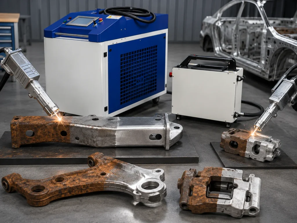 Automotive laser rust removal sample