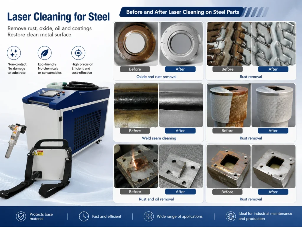 Laser rust removal machines