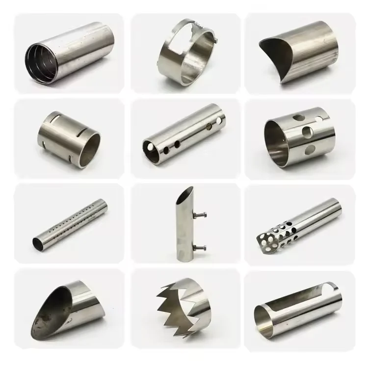 Steel tube laser cutting sample