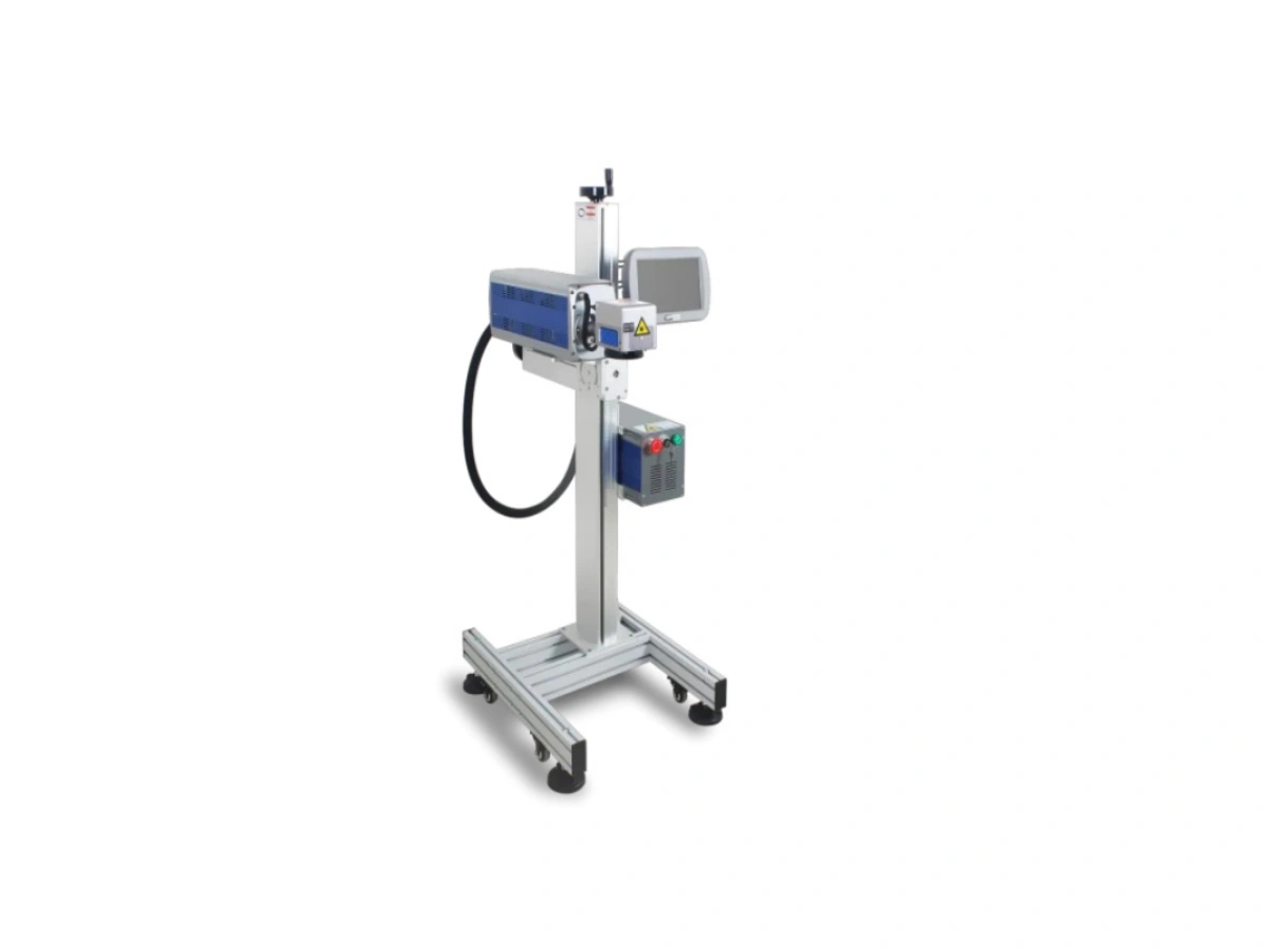 Flying fiber laser marking machine