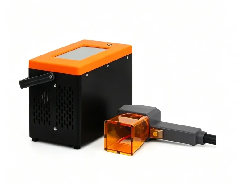 Flying fiber laser marking machine on a production line
