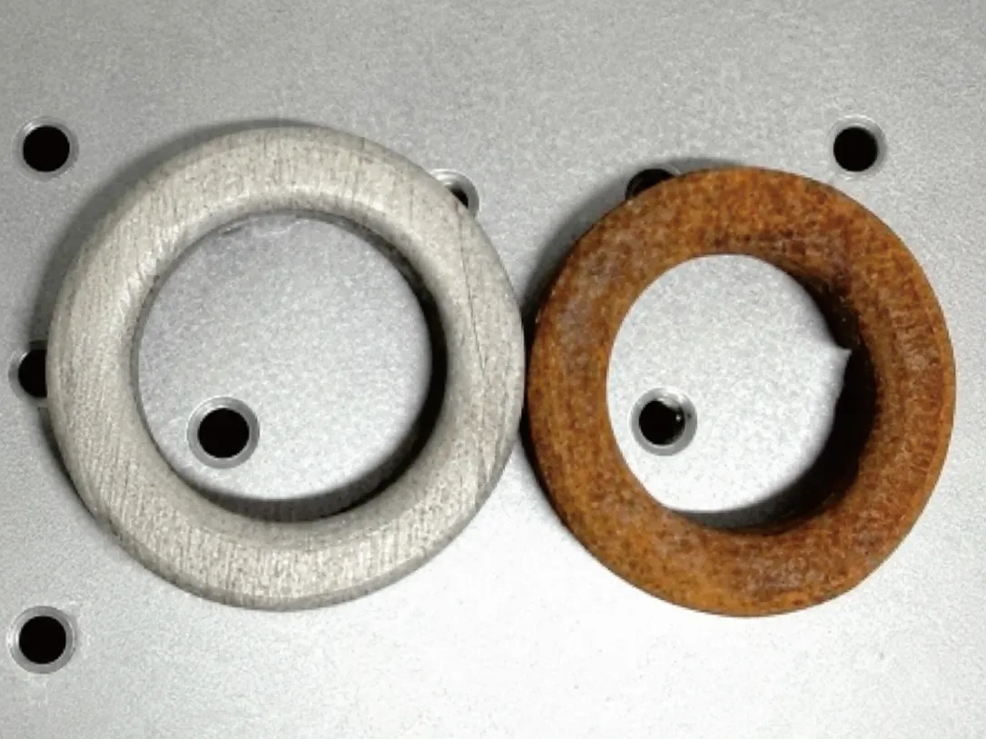 Surface cleaned by a pulsed laser cleaning machine